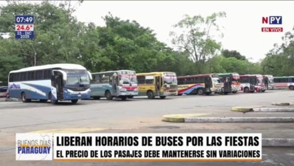 Liberan horarios de buses y refuerzan controles en la Estación de Ómnibus por fiestas de fin de año