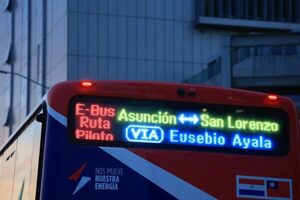 Buses eléctricos E1: paradas fijas dan mayor eficiencia en el tramo Asunción y San Lorenzo