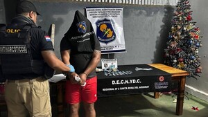 Allanamiento de vivienda deja un detenido y droga incautada en San Estanislao