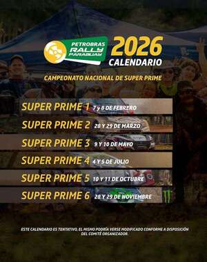 Super Prime 2026-CPV: Calendario con fechas confirmadas - ABC Motor - ABC Color