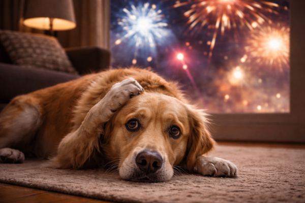 Música para calmar mascotas durante la pirotecnia