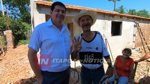 GRAL. ARTIGAS: MUNICIPALIDAD REPARA VIVIENDA DE HUMILDE ABUELITO