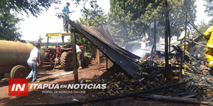 INCENDIO CONSUME DEPÓSITO DE HERRAMIENTAS EN EDELIRA KM 28