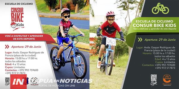CONSUR BIKE PRESENTA ESCUELA DE CICLISMO «CONSUR BIKE KIDS»