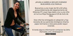 BUSCA A SU MADRE BIOLÓGICA PARA SEGUIR VIVIENDO