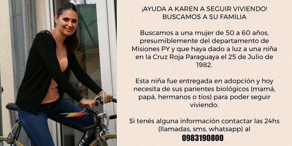 BUSCA A SU MADRE BIOLÓGICA PARA SEGUIR VIVIENDO