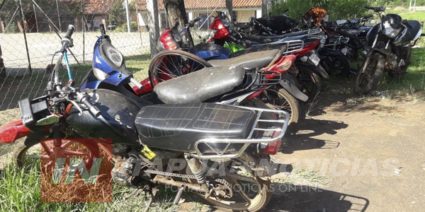 SIETE MOTOCICLETAS INCAUTADAS DURANTE OPERATIVO POLICIAL EN SAN JUAN DEL PARANÁ.