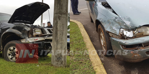 CHOCARON EN LA ROTONDA Y TERMINÓ EN EL PASEO CENTRAL