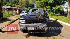 ACCIDENTE EN EL ACCESO AL B° NUEVA ESPERANZA DE ENCARNACIÓN