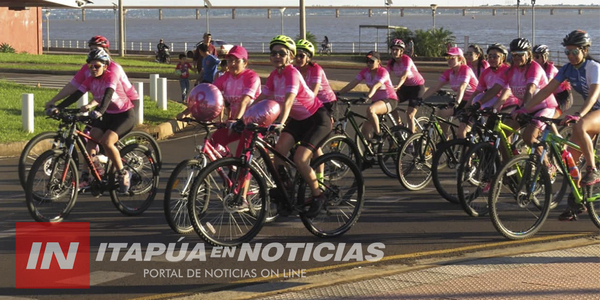 ENCARNACIÓN: CICLISTAS CERRARON EL OCTUBRE ROSA PEDALEANDO.