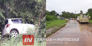 PISTA RESBALADIZA OCASIONÓ ACCIDENTE EN NATALIO.