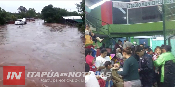 EVACUACIÓN MASIVA EN VARIOS BARRIOS DE SAN IGNACIO MNES.