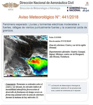 PRECIPITACIONES Y TORMENTAS ELÉCTRICAS PARA HOY MIÉRCOLES