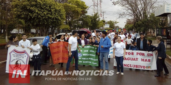 MARCHA POR UN PARAGUAY MÁS INCLUSIVO SE DESARROLLÓ EN CNEL. BOGADO.