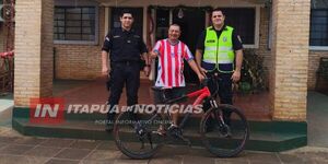 POLICÍAS RECUPERAN BICICLETA ROBADA EN ZONA DE LA COSTANERA