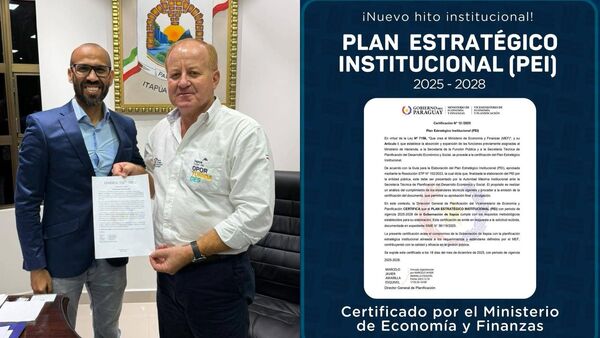 Gobernación de Itapúa logra certificación oficial de su Plan Estratégico Institucional 2025–2028