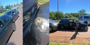 ACCIDENTE DE TRÁNSITO EN ENCARNACIÓN DEJÓ DAÑOS MATERIALES