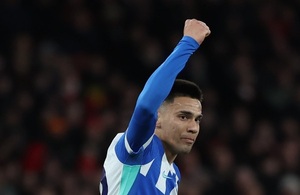 Diego Gómez anotó en el Emirates Stadium ante el Arsenal y fue el mejor jugador del Brighton