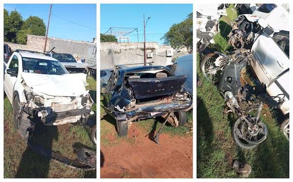 Triple choque en Mariano Roque Alonso deja dos heridos y un conductor ebrio detenido - Policiales - ABC Color