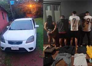 Detienen a cuatro supuestos delincuentes en Bella Vista