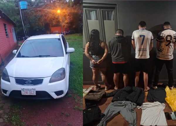 Detienen a cuatro supuestos delincuentes en Bella Vista