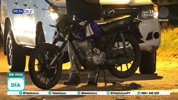 Choque fatal en Capiatá: Conductor ebrio huye tras colisionar frontalmente con un motociclista