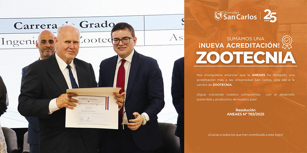 ORGULLO QUE SE ACREDITA: LA UNIVERSIDAD SAN CARLOS RATIFICA LA CALIDAD DE ZOOTECNIA