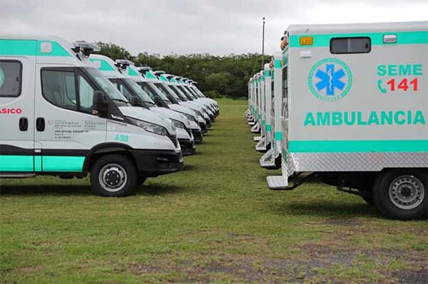 Salud Pública completó lote de 217 ambulancias adquiridas por Itaipú para las regiones sanitarias del país y el SEME | DIARIO PRIMERA PLANA
