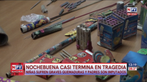 Dos niñas resultaron gravemente heridas por pirotecnia durante la Nochebuena