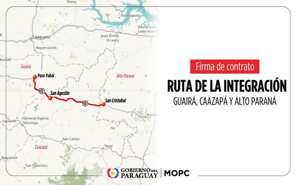 Firman contrato por US$ 132 millones para la Ruta PY10