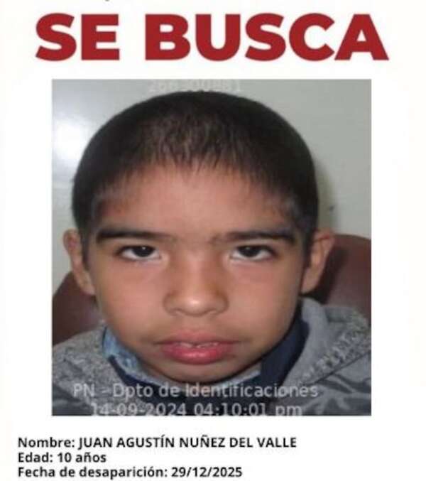 Buscan a un niño de 10 años en J. Augusto Saldivar : está desaparecido desde ayer - Policiales - ABC Color