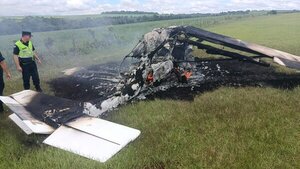 Hallan avioneta carbonizada en una estancia de Santa Rita e investigan destrucción de evidencias