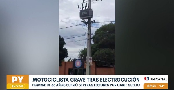 Agente de la Senad sufre fuerte descarga eléctrica por cable suelto en Luque | Unicanal
