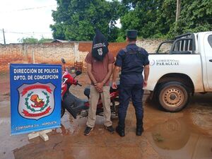 Detuvieron a joven con antecedentes y recuperaron motocicleta denunciada como hurtada en Horqueta - Concepción al Día