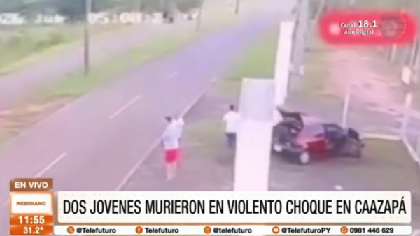 Dos jóvenes murieron en violento choque en Caazapá