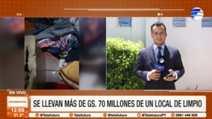 Robaron más de G. 70 millones de un local en Limpio