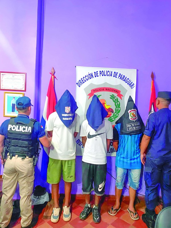 Yaguarón: Tres detenidos tras violento asalto a joven