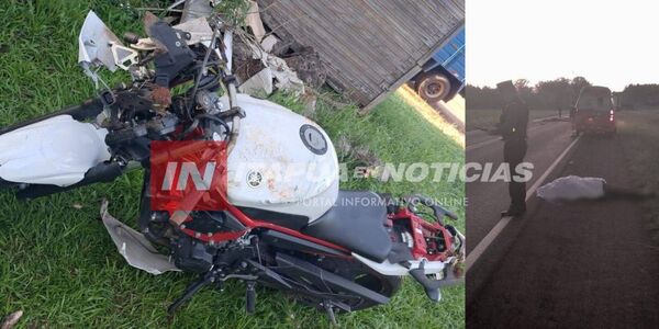 MOTOCICLISTA PIERDE LA VIDA EN ACCIDENTE DE TRÁNSITO SOBRE LA RUTA PY01
