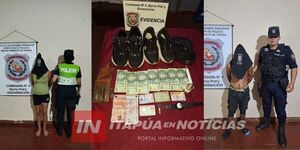 POLICÍA CAPTURA A DOS PERSONAS TRAS HURTO EN UN LOCAL DE ENCARNACIÓN  