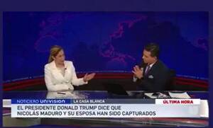 [VIDEO] Periodista se emociona al reportar captura de Maduro: "El cuerpo me tiembla"