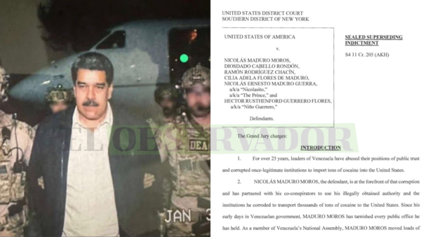 La justicia de EEUU describe una red criminal y acusa a Nicolás Maduro y a su entorno por narcoterrorismo - El Observador