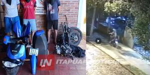 APREHENDEN A TRES PERSONAS POR HURTO Y REDUCCIÓN DE MOTOCICLETA EN CAMBYRETÁ