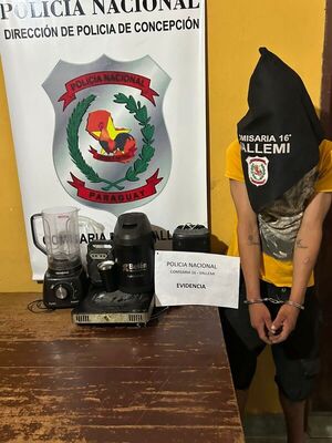 Aprehenden a joven por presunto hurto agravado y recuperan varios objetos en Vallemí - Concepción al Día