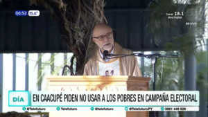 En Caacupé, el sacerdote Alberto Luna criticó duramente a "politiqueros" por ignorar a sectores vulnerables