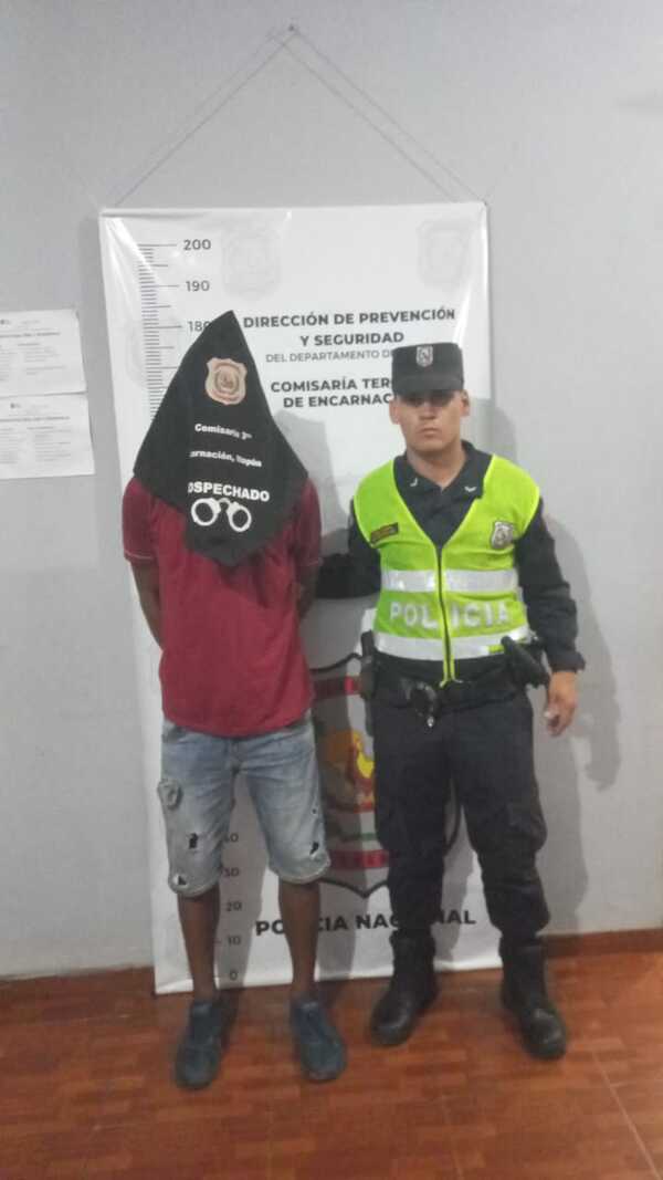 Detienen a hombre que ingresó sin autorización a local comercial en Encarnación