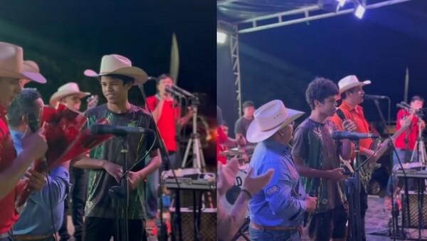 Vende flores en los bailes y subió al escenario a cantar con su banda favorita