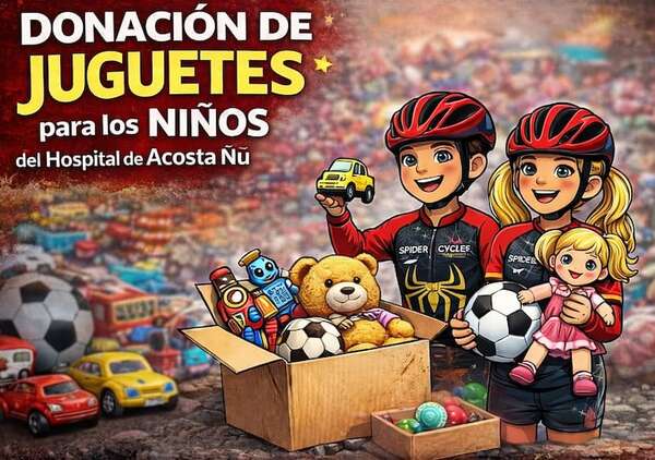 Ciclistas organizan colecta de juguetes para donar al Hospital Acosta Ñu  - Nacionales - ABC Color