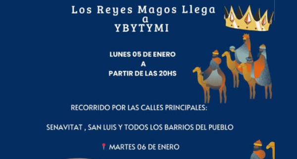 Anuncian recorrido de Reyes Magos en Ybytymi
