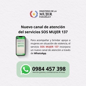 Nuevo canal de atención: Ministerio suma WhatsApp al servicio SOS Mujer - ADN Digital