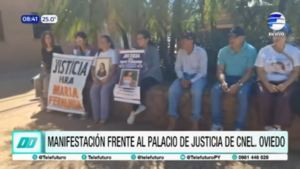 Familiares de MaFe protestan en Coronel Oviedo y reclaman transparencia en el proceso judicial